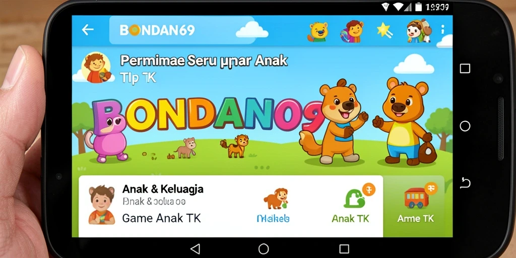 Tampilan antarmuka BONDAN69 yang ceria dan menarik untuk anak-anak.