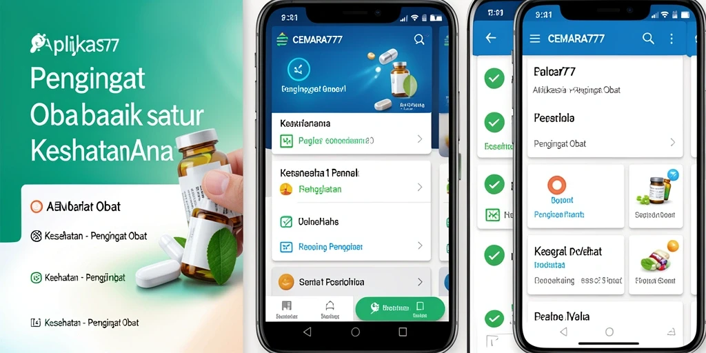 Tampilan antarmuka CEMARA777 yang ramah pengguna untuk pengingat obat.