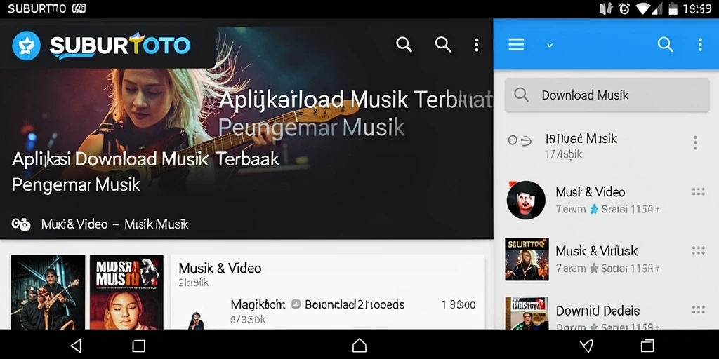 Tampilan antarmuka SUBURTOTO yang intuitif untuk Download Musik.