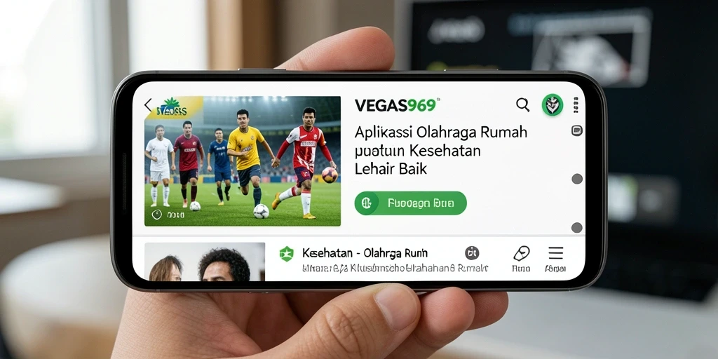Tampilan antarmuka aplikasi VEGAS969 untuk olahraga rumah.