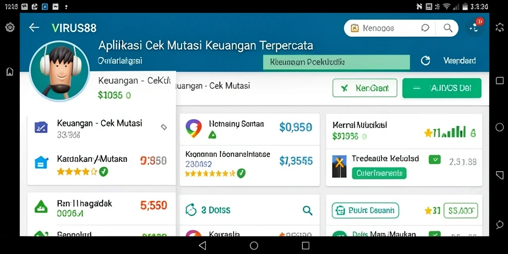 Tampilan utama aplikasi VIRUS88 dengan fitur Cek Mutasi.