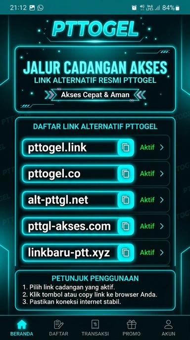 Link Alternatif Pttogel untuk Pengguna Android