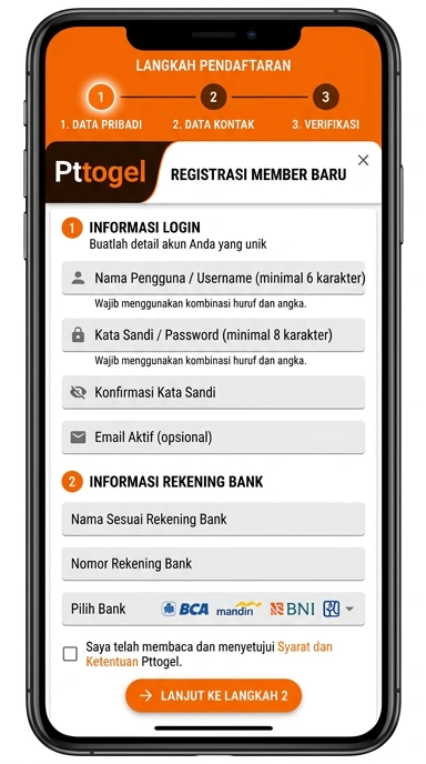 Panduan Registrasi Akun PTTogel untuk Pengguna Android